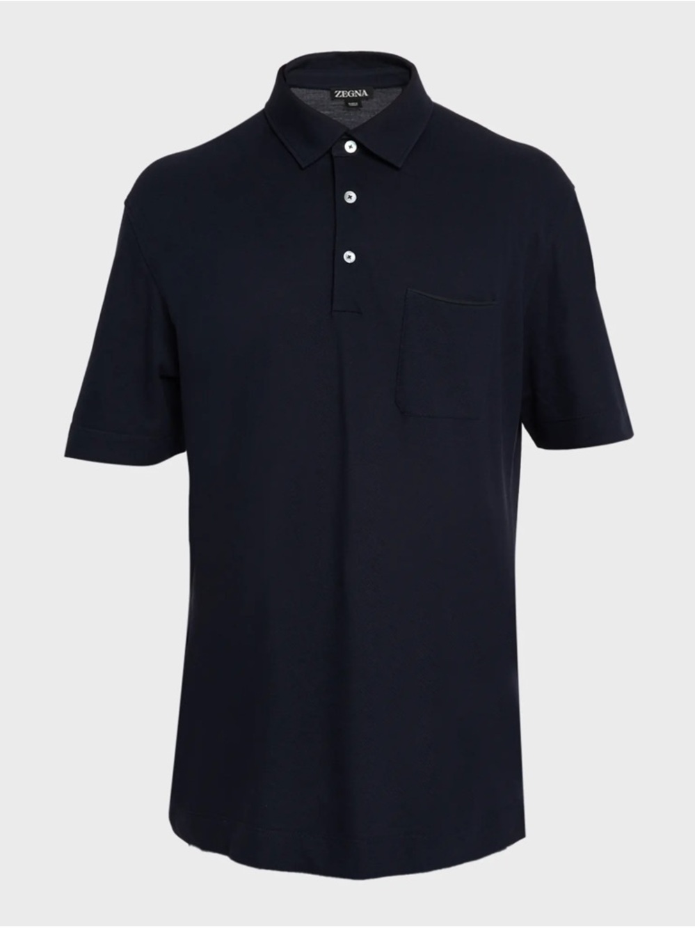 Ermenegildo Zegna Polo Shirt with Knit Collar and Pocket - Size XL